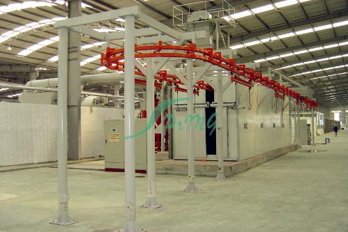 越南美越公司電熱水器內膽噴砂線 越南美越公司電熱水器內膽噴砂線